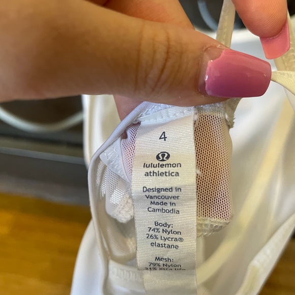 Lulu lemon mesh white tank top - Picture 3 of 3